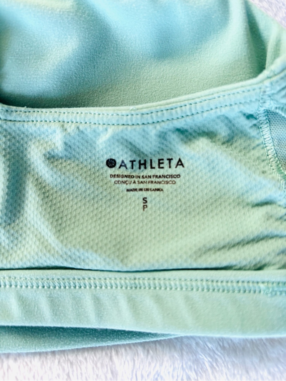 Athleta Elation Padded Sports Bra A-C, Adjustable Straps, Mint Green, Size S - Picture 6 of 6